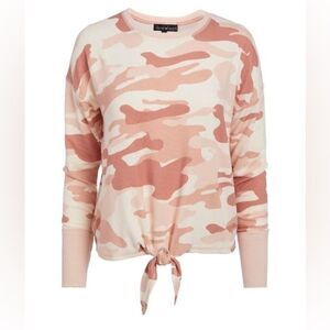 Derek Heart Women's Pink Camouflage Print Pullover